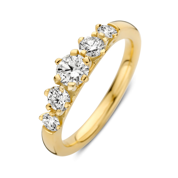 Ring Ruby 1,00 crt. geelgoud