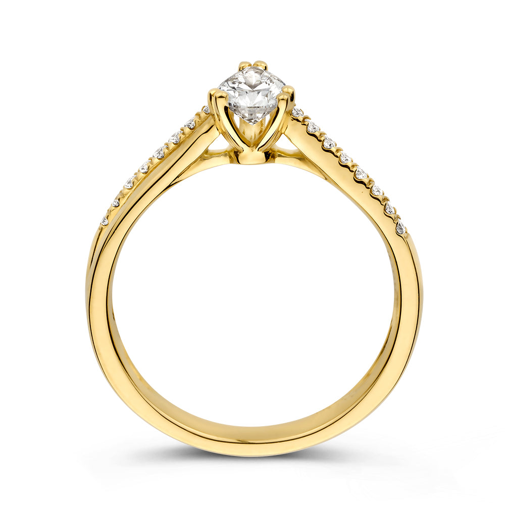Ring Zoë 0,60 crt. geelgoud
