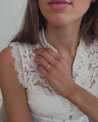 Aurore Jewelry Mia ring van 18 kt geelgoud met 0,41 ct lab-grown diamant