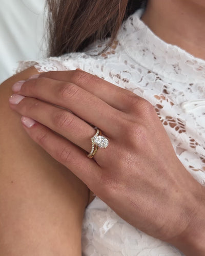 Luxe gouden ring Lottie van Aurore Jewelry met 0,20 karaat lab grown diamanten, gemaakt van 18 karaat gerecycled geelgoud.