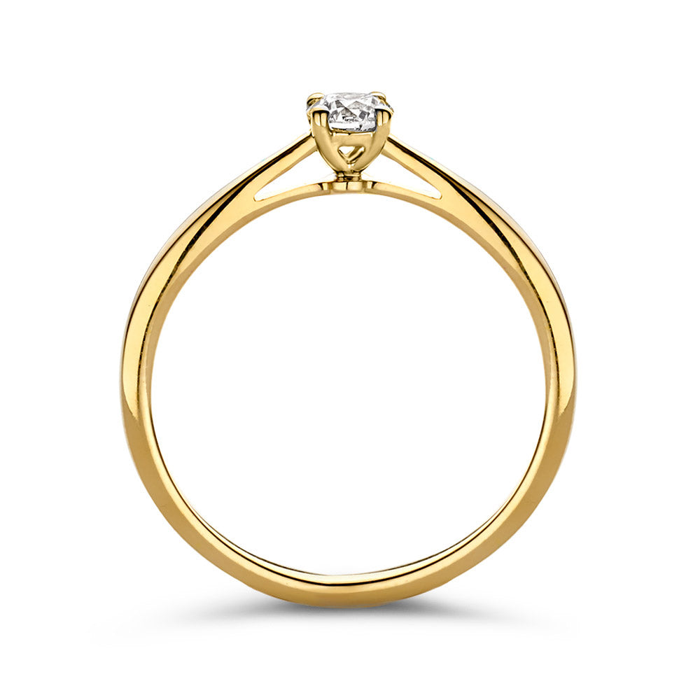 Aurore Olivia ring 0,20 crt. geelgoud