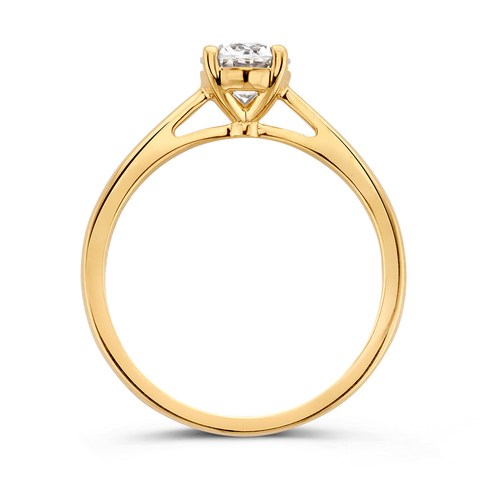 Ring Olivia 0,75 crt. geelgoud