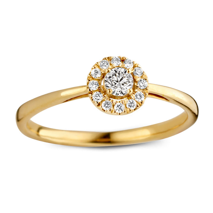 Aurore entourage ring lab diamant