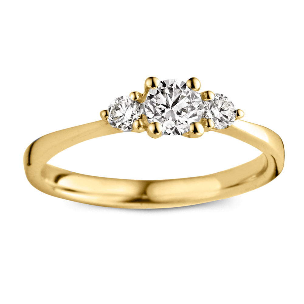 Aurore ring driesteens lab diamant