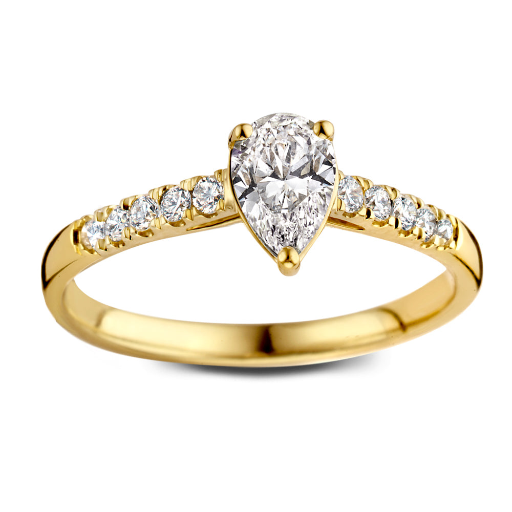 pear shaped diamond ring