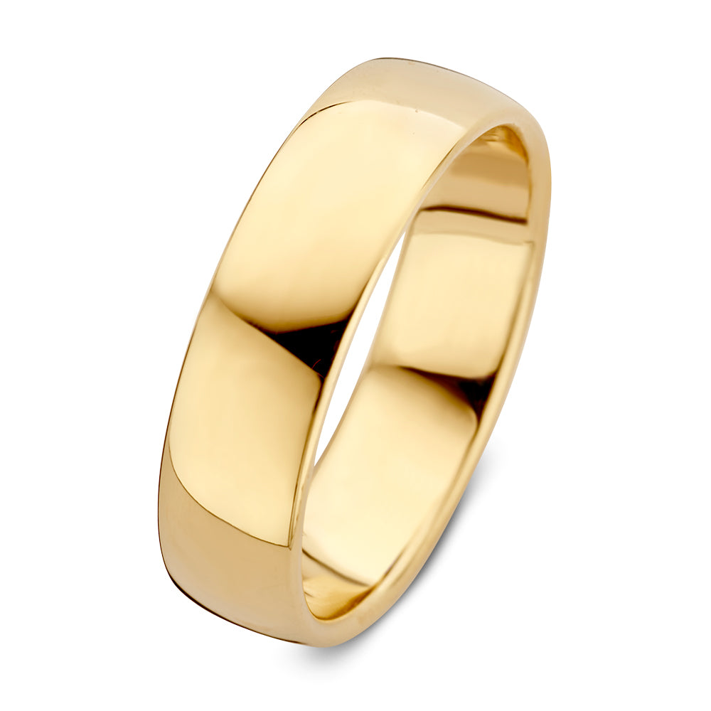 Wedding band Jess yellow gold 6mm