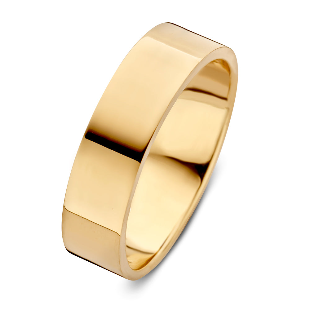 Wedding band Sam yellow gold 6mm