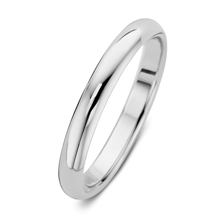 Wedding band Bowie white gold 3mm