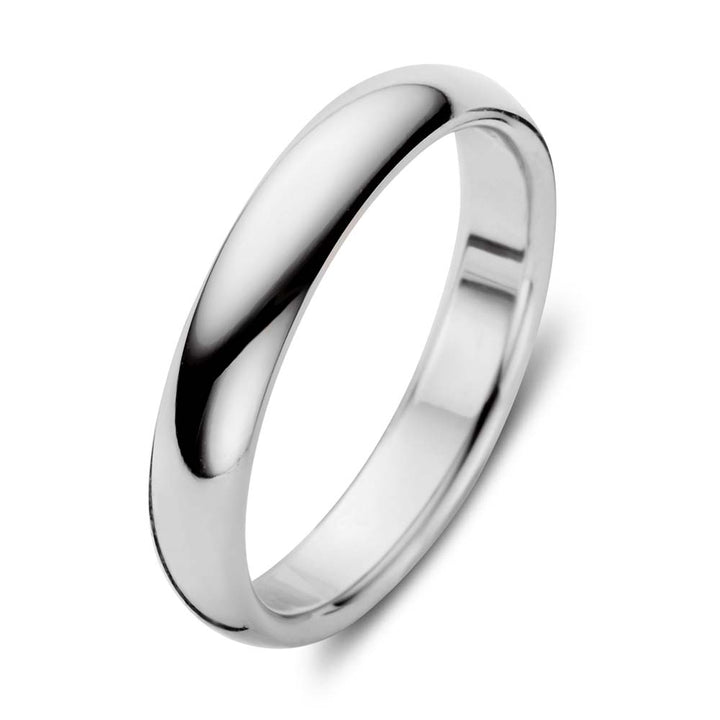 Wedding band Bowie white gold 4mm