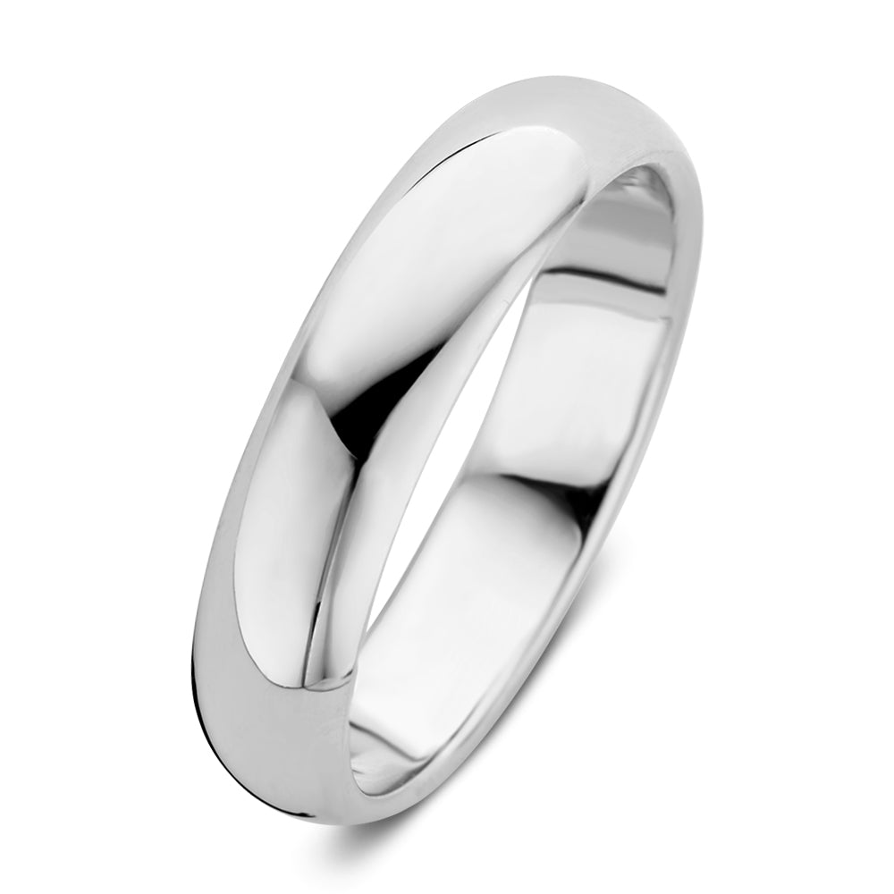 Wedding band Bowie white gold 5mm