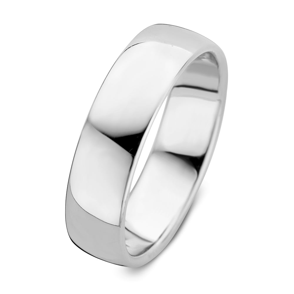 Wedding band Jess white gold 6mm