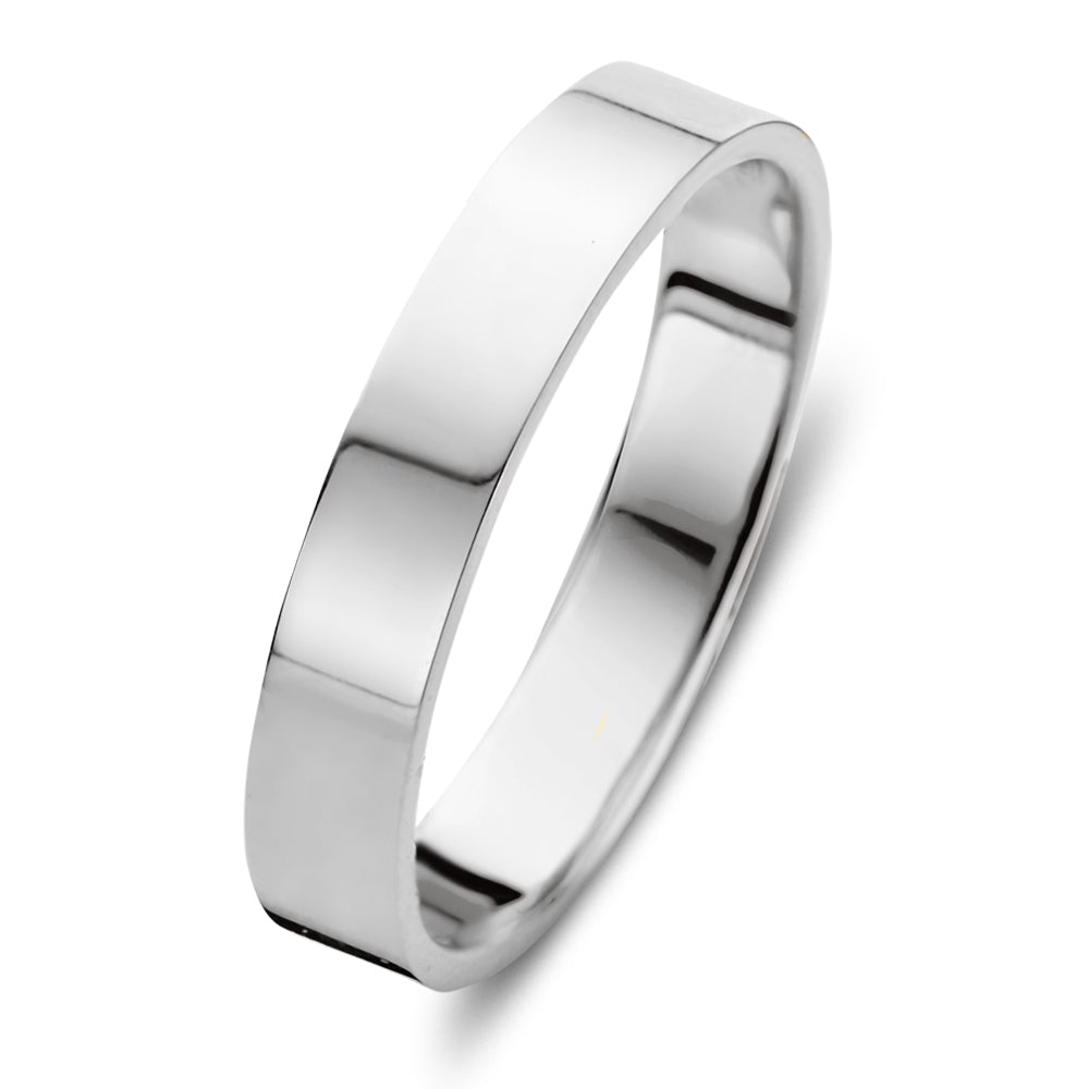 Wedding band Sam white gold 4mm