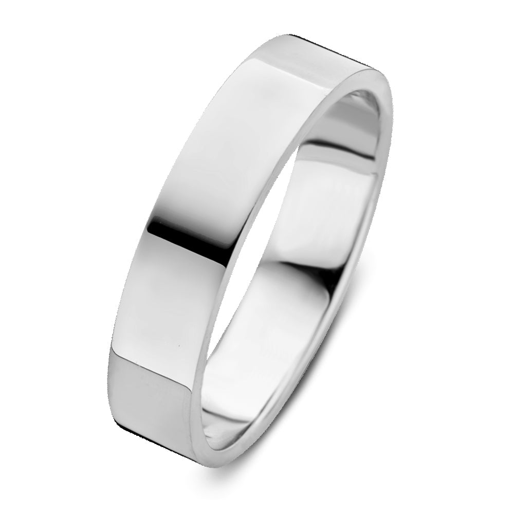 Wedding band Sam white gold 5mm