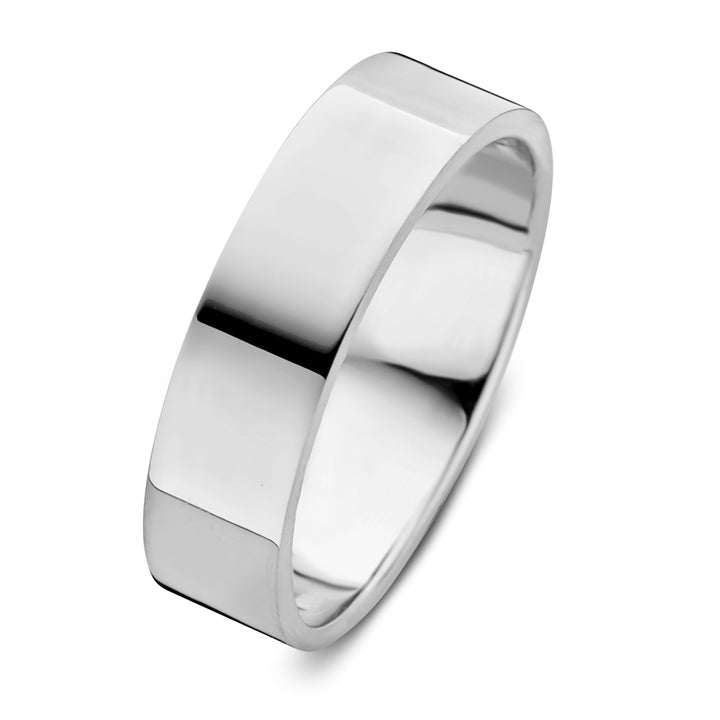 Wedding band Sam white gold 6mm